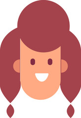 Girl face cartoon avatar