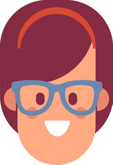 Girl face cartoon avatar