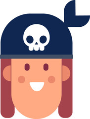 Girl face cartoon avatar