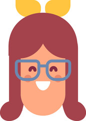 Girl face cartoon avatar