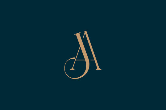 AJ logo, AJ modern brand logo, AJ letter typography design, AJ luxury logo