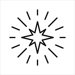 Shine icon, Clean star icon. cleaning vector illustration on white background