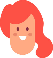 Girl face cartoon avatar