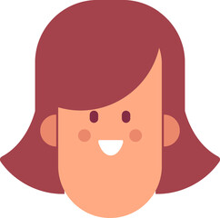 Obraz na płótnie Canvas Girl face cartoon avatar