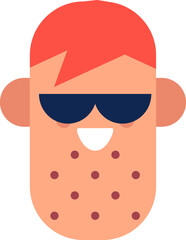 Man face cartoon avatar