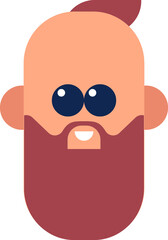 Man face cartoon avatar