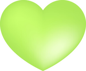 green heart love 3d