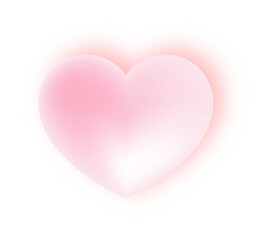 pink heart love 3d