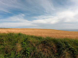 Fototapeta na wymiar The sky over the fields. Beautiful landscape. Nature of the Ireland. Countryside.