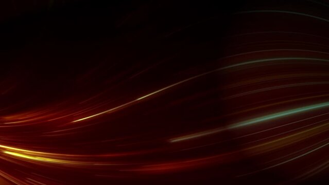 Parallel Multicolored rays moving fast in dark background