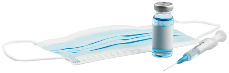 Coronavirus vaccine concept with syringe. Covid-19, 2019-nCov pandemic.