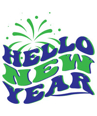 Happy new year vector retro svg design