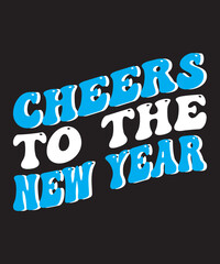 Happy new year vector retro svg design