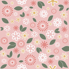 seamless background with flowers