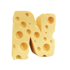 Capital N Cheese Alphabet Letters icon design PNG transparent background