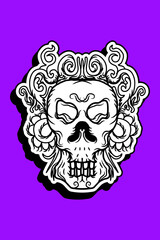 vector skull that can be used for t-shirts or anything
