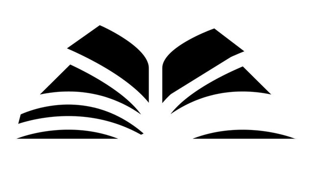open book glyph icon animation