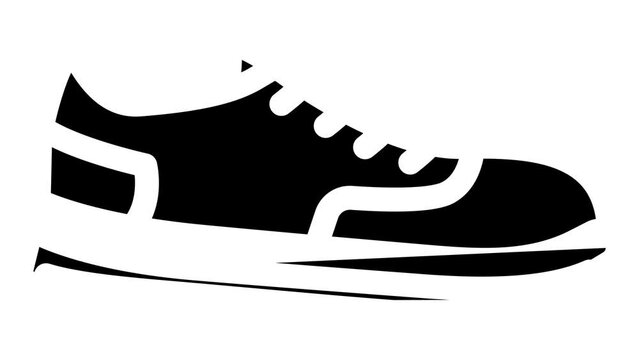 sneakers wear glyph icon animation