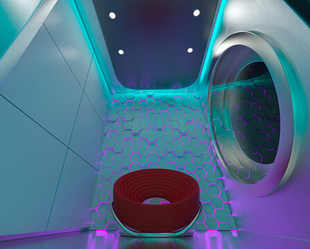 oxagon room scene on cool view