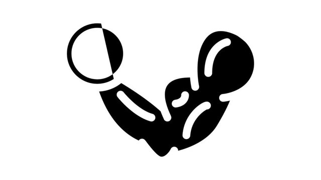 muscle of athlete glyph icon animation