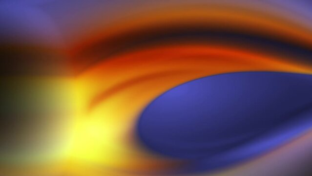 Yellow flamy effect moving round blue background