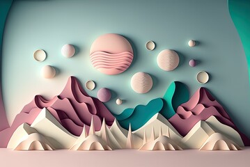 Illustration of a backdrop with a paper texture Generative AI