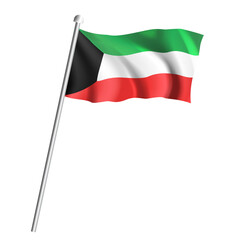 Fototapeta na wymiar Flags of Kuwait illustration