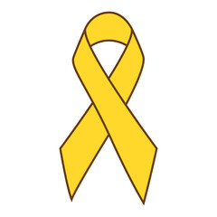 Ribbon of Childhood Cancer. Illustration