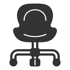 Office chair - icon, illustration on white background, glyph style