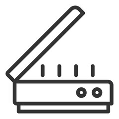 Scanner - icon, illustration on white background, outline style