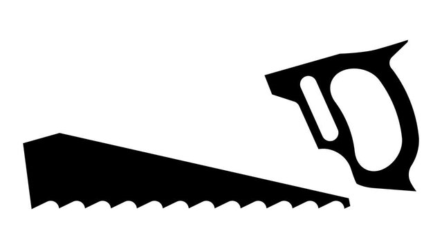rip cut saw glyph icon animation