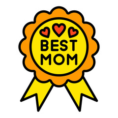 Badge Filled Line Icon