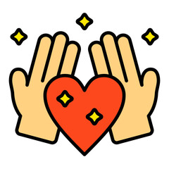 Love Filled Line Icon