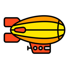 Airship Filled Line Icon © Maan Icons