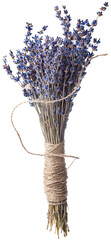 Homemade herbal lavender stick with candles and for decoration.
