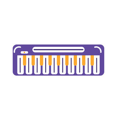 Isolated colored keyboard toy icon Vector