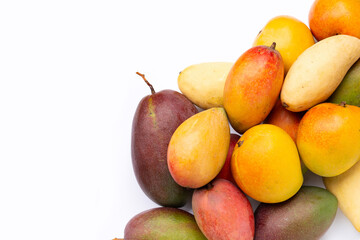 Tropical fruit, Mango  on white background.