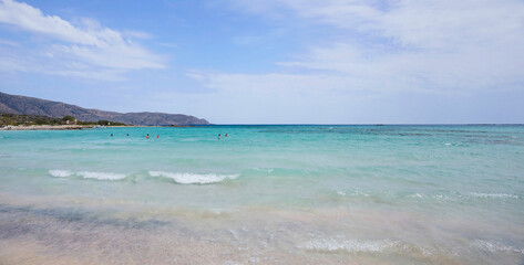 Beach of Elafonissi, the Crete island