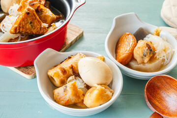 取り分けたおでん