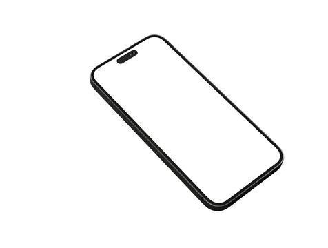 Modern glass smartphone hanging over the table
