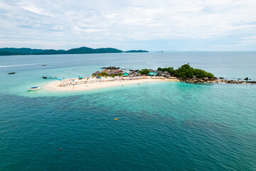 View of a tropical island in the sea
