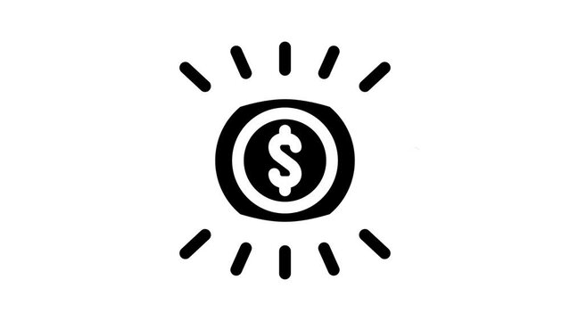 vision business ethics glyph icon animation
