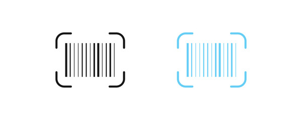 Bar code icon. Scan barcode sign. Scanner symbol. Identification product icons. Vector sign.