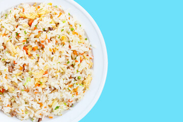 Crab fried rice on plate