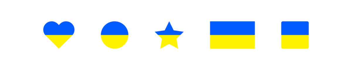 Ukraine flag icon. Ukrainian national sign. Vector sign.
