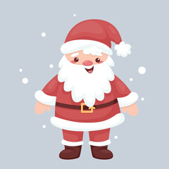 Santa Claus, cute vector Christmas character illustration