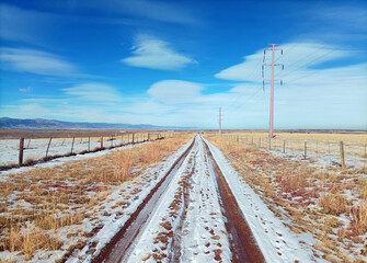 Gravel Road in Winter