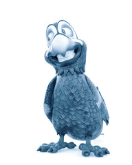 parrot cartoon is smiling