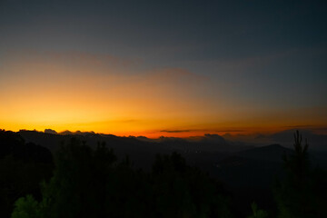 Panoramic view of El Salvador Volcanos