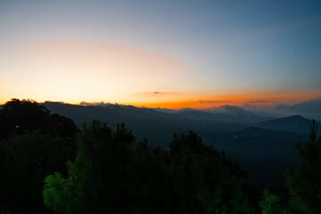 Fototapeta na wymiar Panoramic view of El Salvador Volcanos